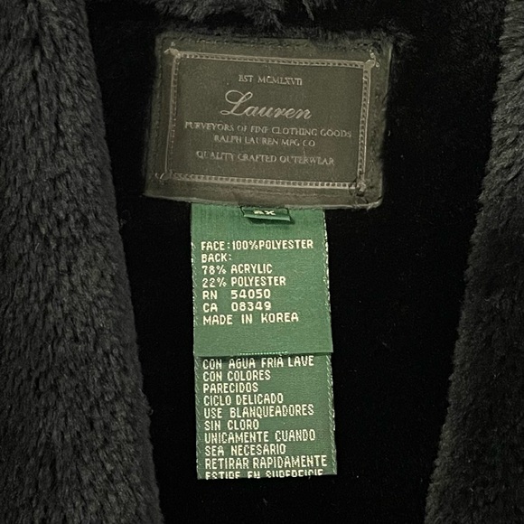 Lauren Ralph Lauren Vest Faux Suede Fur Black Women’s 2X Minimalist Luxury - Picture 6 of 14